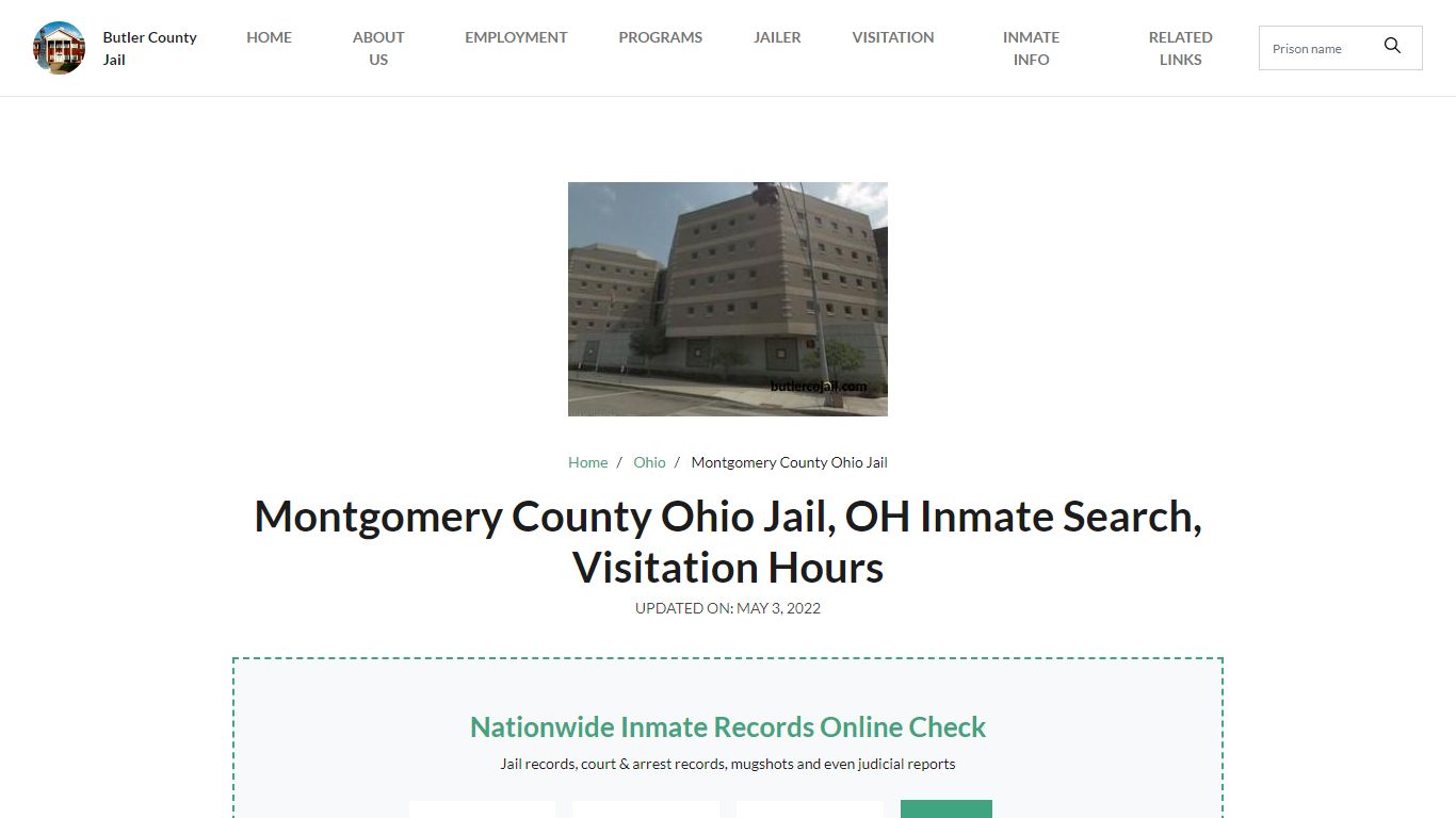 Montgomery County Ohio Jail, OH Inmate Search, Visitation ...